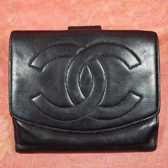CHANEL Accessories - Authentic Chanel CC Logo Trifold Wallet